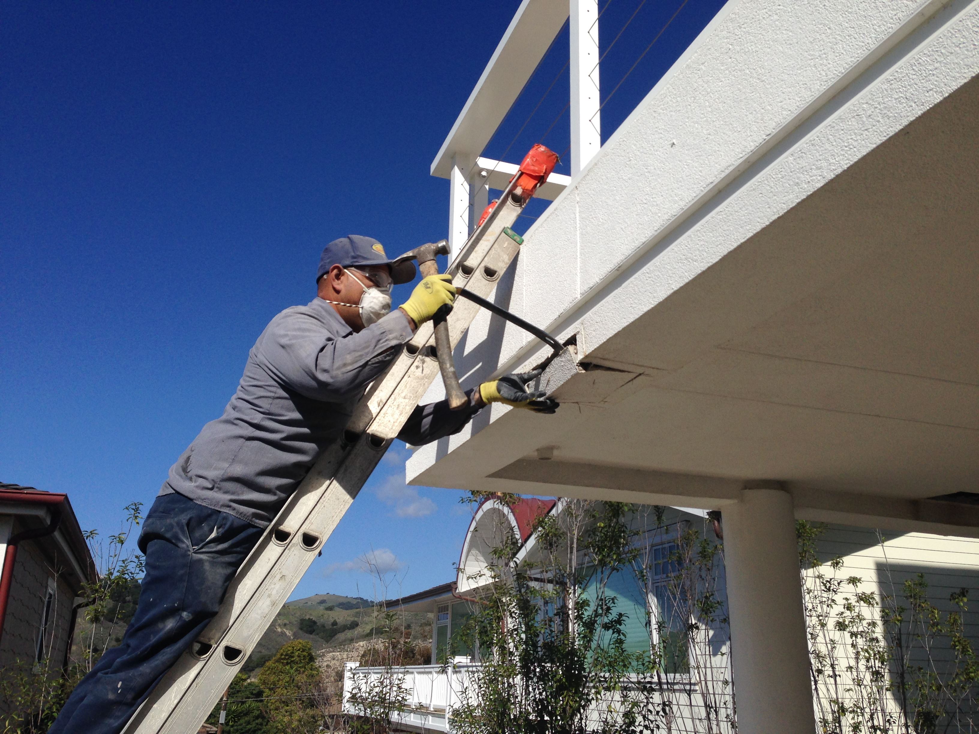 Residential Deck Leak Repairs Before After Deck Resurfacing In